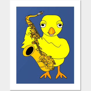 Saxophone Chick Posters and Art